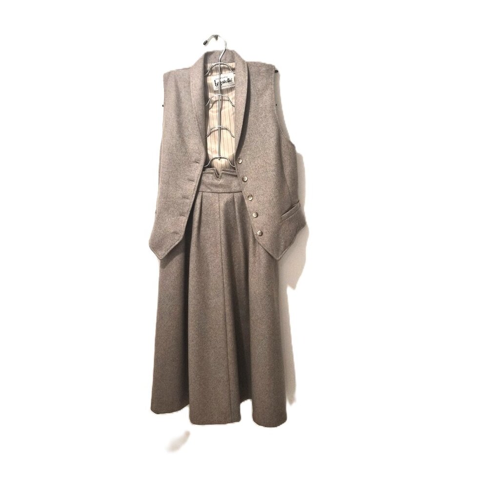 VTG Wool Skirt&Vest Set Margaret Godfrey Bagatelle Union Made Canada Mod Academy
